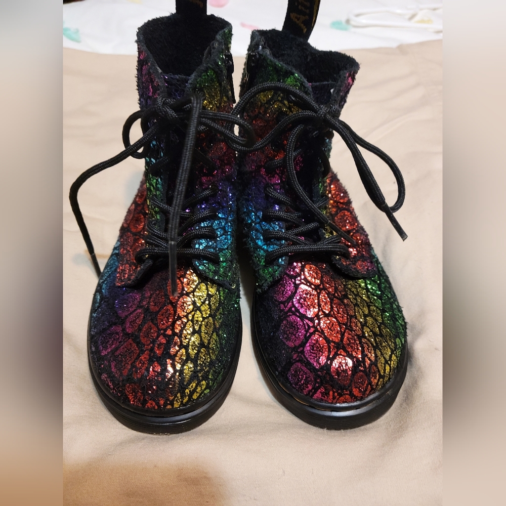 Doc Martens Kids Sz 10 Rainbow Boots